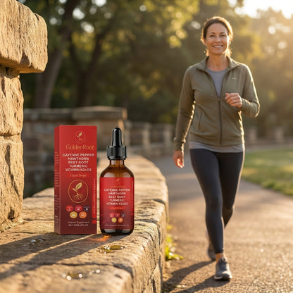 Cayenne Pepper Drops with Hawthorn Berry, Beetroot, Turmeric, and Vitamins D3 & K2